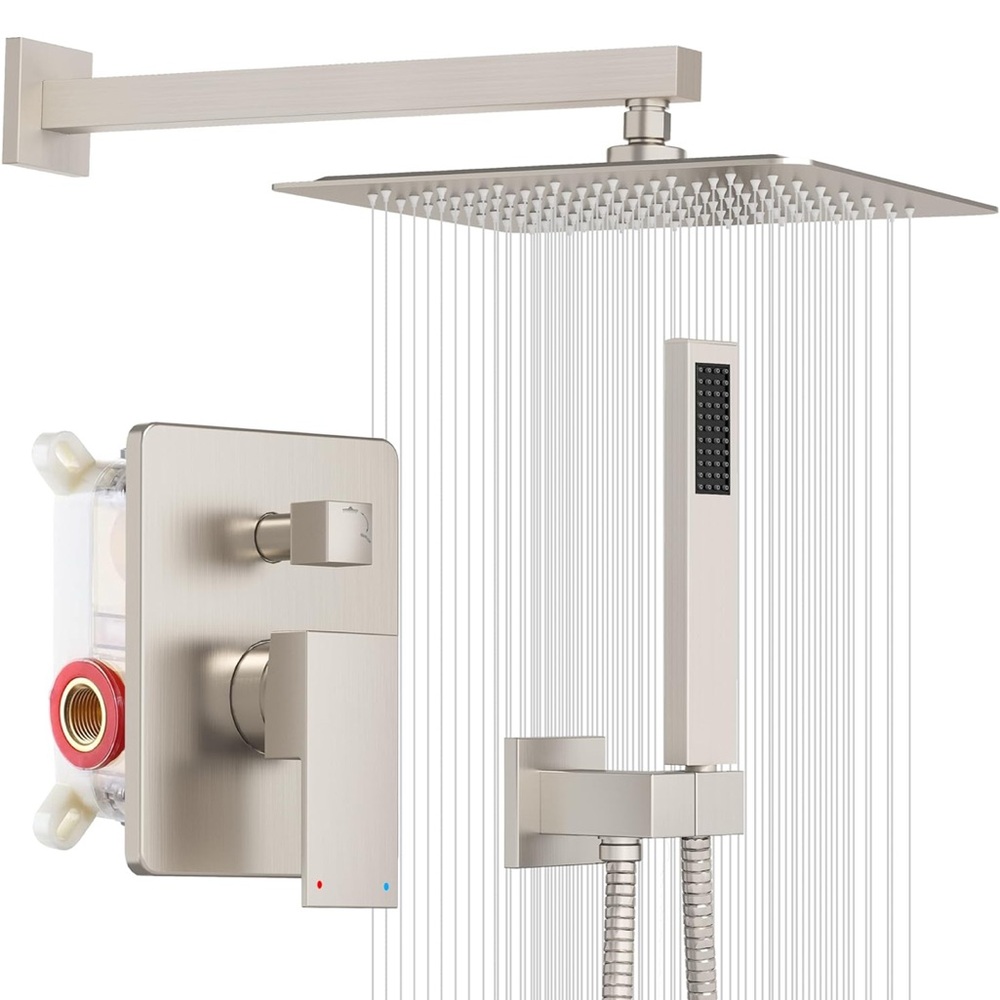 ESNBIA Brushed Nickel Shower System
